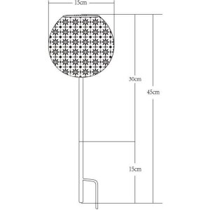 Solarlampe Galix 15 x 45 cm Metall Retro Dekoration (10 lm)