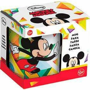 Henkelbecher Mickey Mouse Happy smiles aus Keramik Rot...