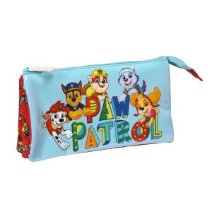 Dreifaches Mehrzweck-Etui The Paw Patrol Funday Rot...