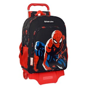 Schulrucksack mit Rädern Spider-Man Hero Schwarz 33...