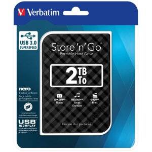 Externe Festplatte Verbatim Store n Go 2 TB SSD 2 TB HDD