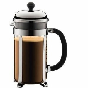 Kolben-Kaffeemaschine Bodum Chambord Edelstahl 1 L