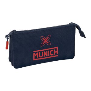 Dreifaches Mehrzweck-Etui Munich Flash Marineblau 22 x 12...