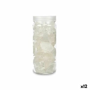 Deko-Steine 600 g Quarz Weiß (12 Stück)