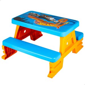 Kindertischset und Korb Hot Wheels Blau Orange Kunststoff...