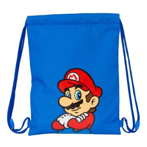 Rucksacktasche mit Bändern Super Mario Play Blau Rot...