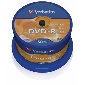 DVD-R Verbatim DVD-R Matt Silver 16x Silberfarben (50...